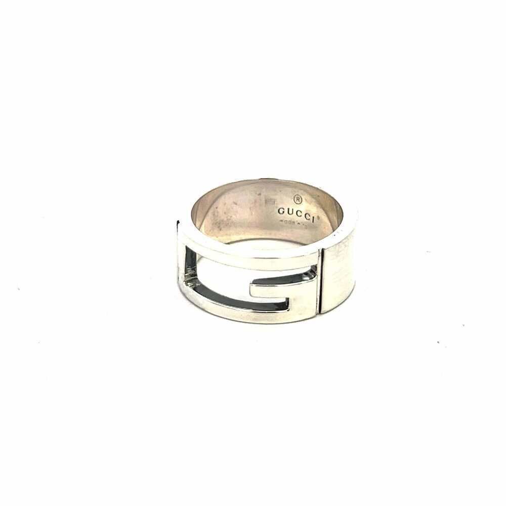 Gucci Estate Ring Size 5.5 Sterling Silver Height 8 mm G28